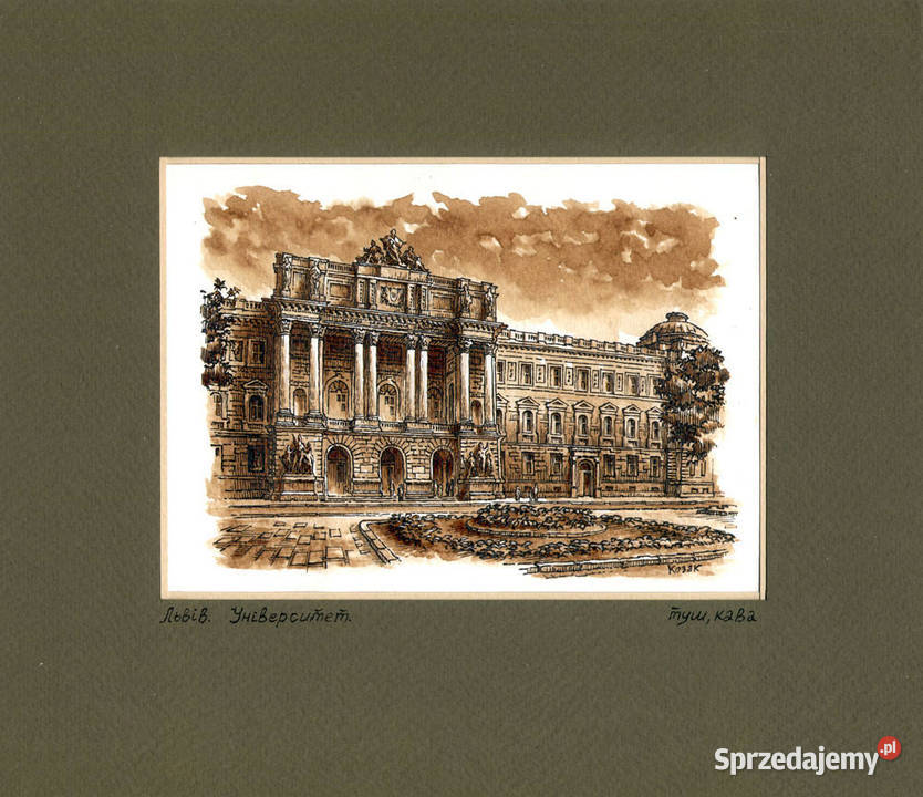 Grafika Uniwersytet Lwowski Warszawa sprzedam