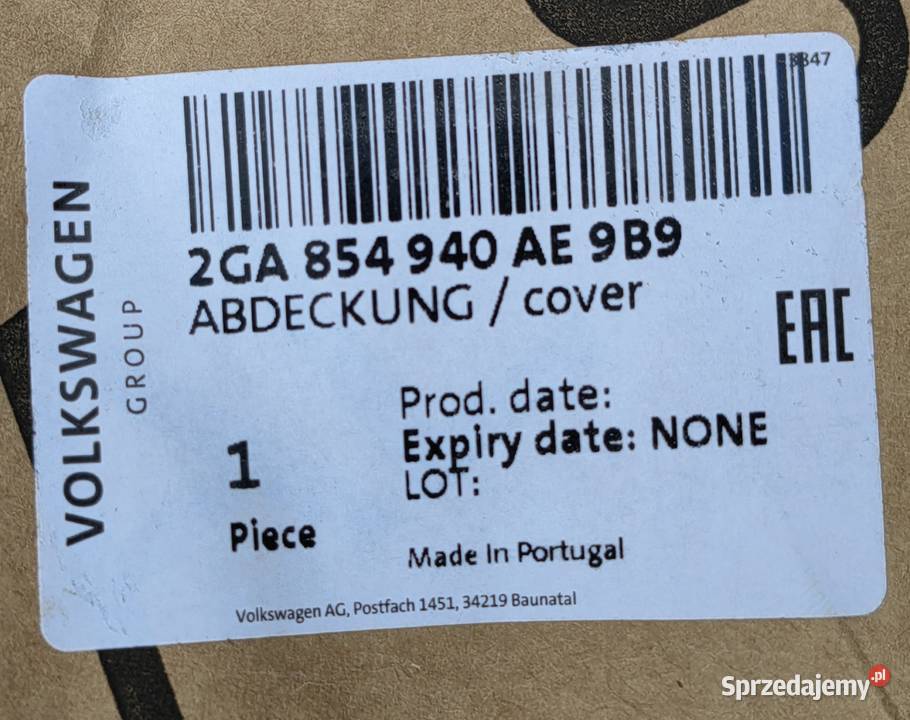 2GA854940 AE 9B9 VW TRoc prawy przód nakładka Rożnów