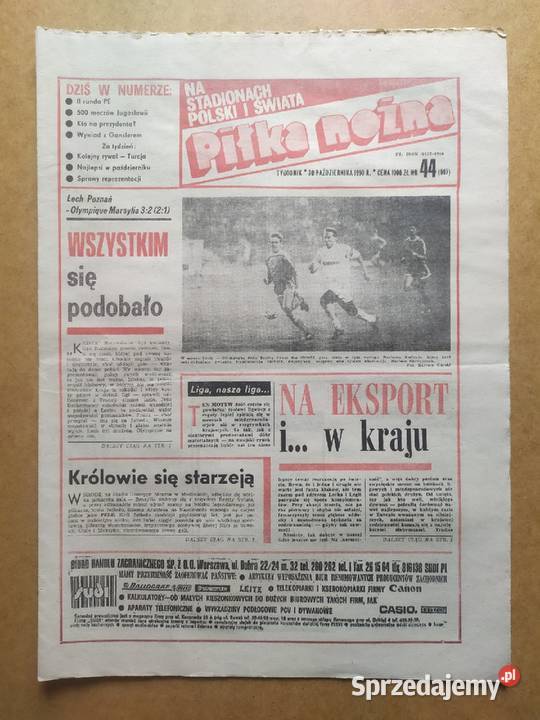 Tygodnik Piłka Nożna rocznik 1990 Łódź sprzedam