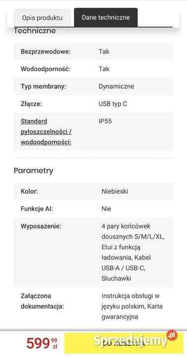 Słuchawki OnePlus Buds Pro 3 Sapphire blue łódzkie sprzedam