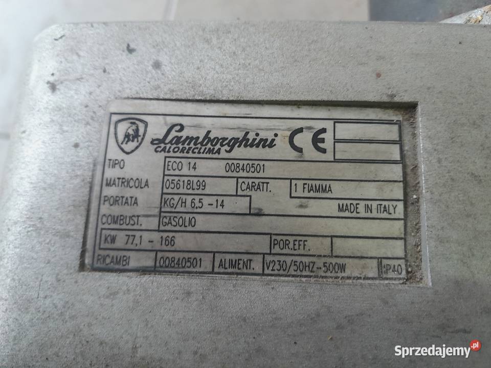 Palnik pieca Lamborghini Eco 14 Sieradz sprzedam