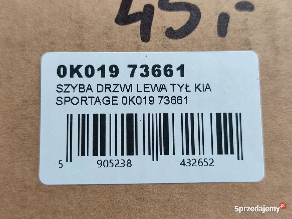 SZYBA DRZWI LEWY TYŁ KIA SPORTAGE AT MT 2000 lubelskie