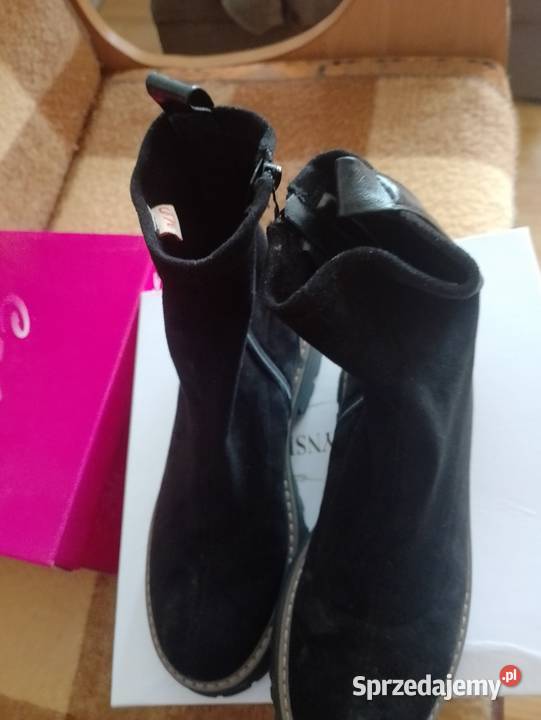 Czarne botki Pabianice sprzedam