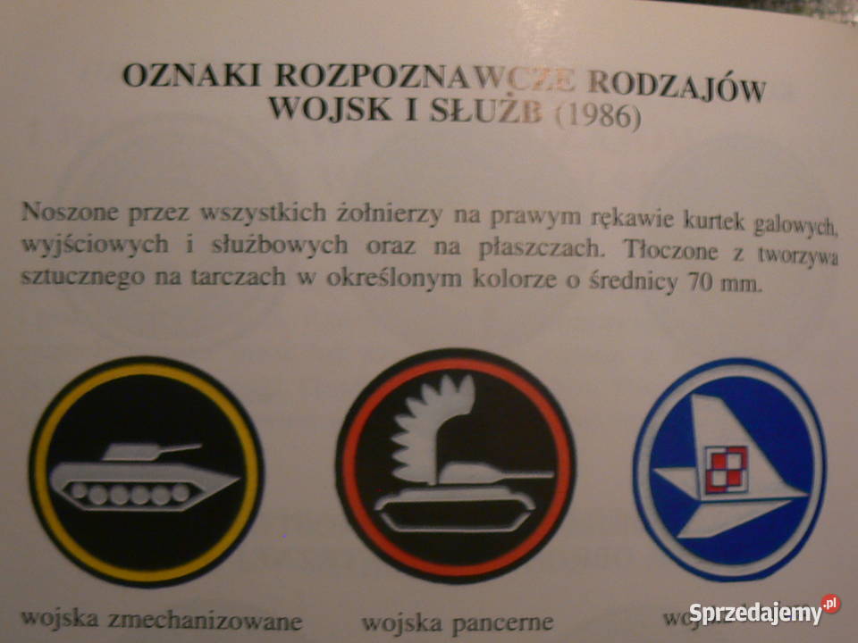 Wojskowa naszywka Wojska Pancerne oryginał z PRL łódzkie Tomaszów Mazowiecki