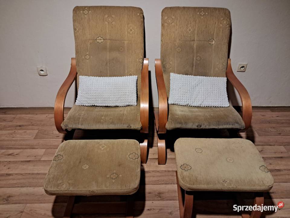 Zestaw foteli z podnóżkami Koszalin sprzedam