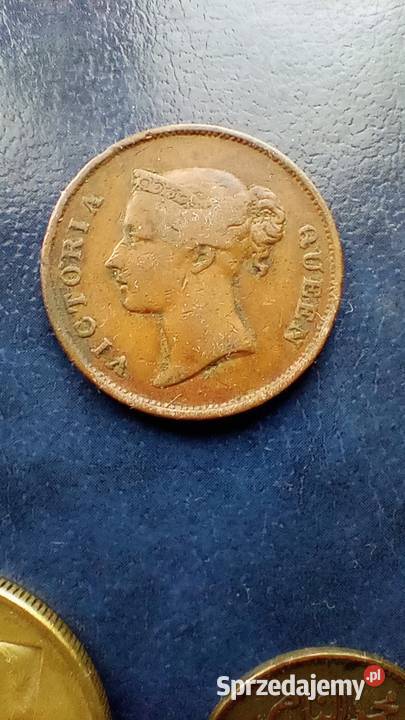 Stare monety 1 cent 1862 Straits Setllements Numizmatyka Lesko sprzedam