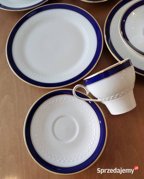 Tirschenreuth Bawaria kobaltowy serwis 10 osób Szczecin