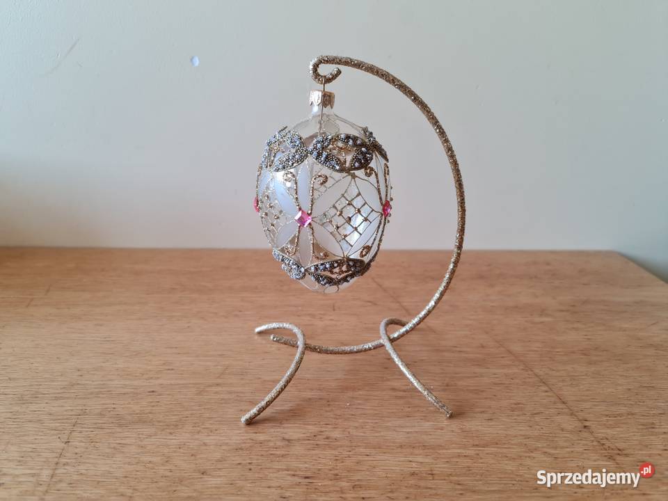 Szklana zdobiona bombka dekoracyjna jojo