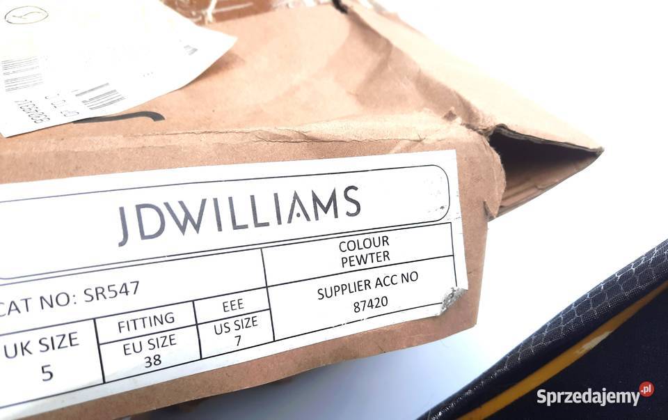 38 JD Williams Szpilki metaliczne 24 obcas 8 Gaszowice sprzedam