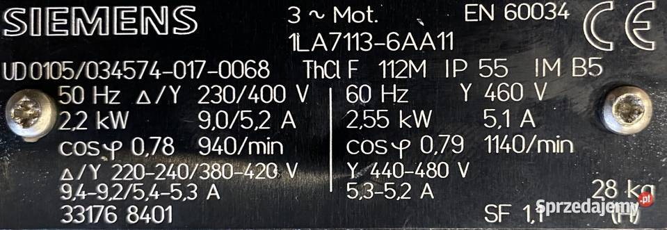 motoreduktor przekładnia 22kW 76obr Pozostałe Pigża