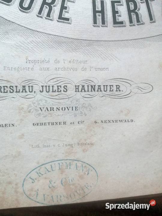 Zbiór partytur z końca XIX w Łódź