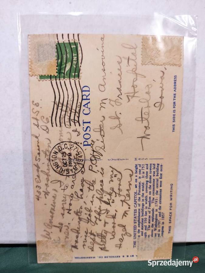 Pocztówka widokówka Kapitol Stanów Zjednoczonych opolskie Głuchołazy