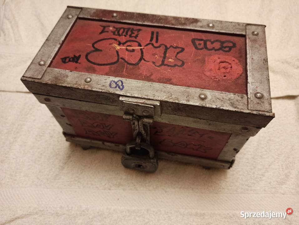 Kuferek Na skarby porządny solidny Rękodzieło Gdańsk