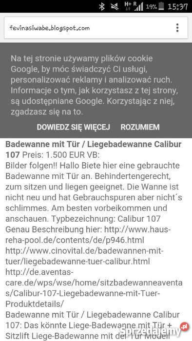 Wanna niepełnosprawnych i osób starszych Niedrzwica Duża