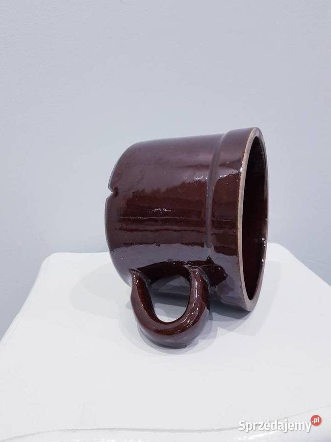 Stary kamionkowy garnek z prlu brązowy Dąbrowa Górnicza