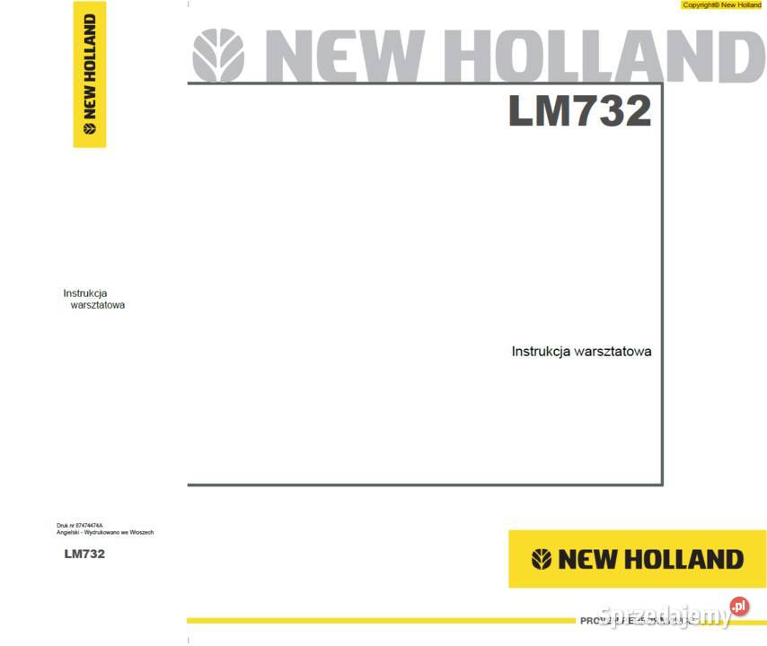 HOLLAND LM 732 instrukcja napraw POLSKU Gdańsk