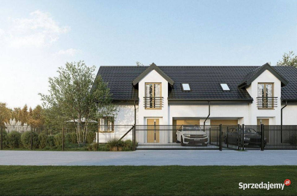 Brzezie nowy bliźniak z garażem strych