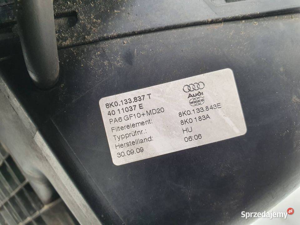 OBUDOWA FILTRA AUDI A4 B8 8K0133837T kujawsko-pomorskie Lipno
