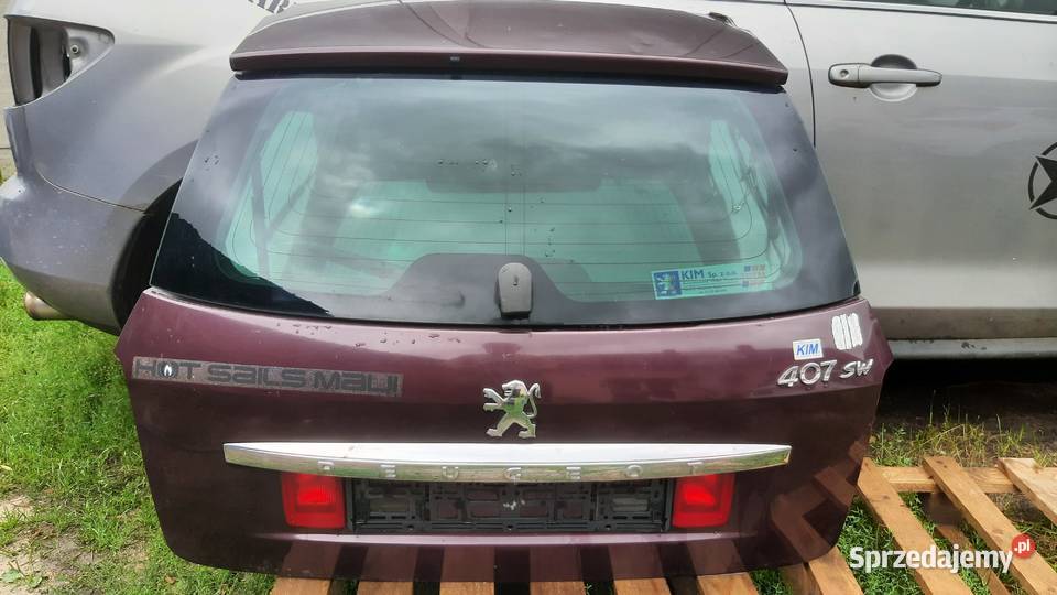 klapa bagażnika kompletna Peugeot 407sw lak KKCD Dębno sprzedam