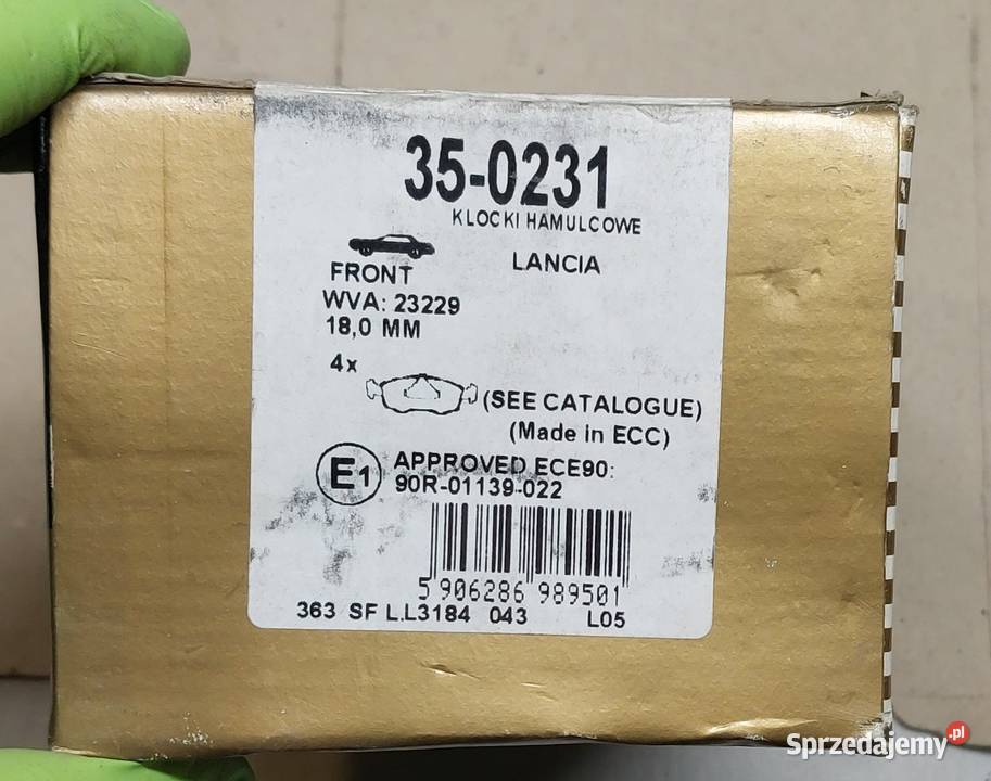 KLOCKI HAMULCOWE PRZÓD LANCIA DEDRA 18 20 klocki sprzedam