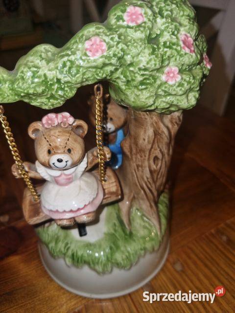 Porcelanowa pozytywka misie Bolesławiec