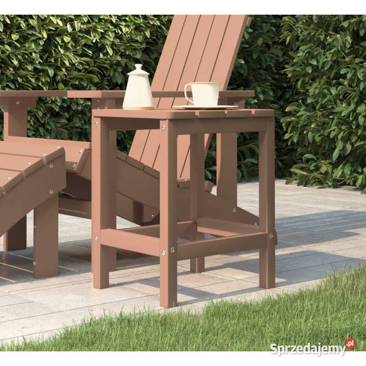 Stolik ogrodowy Adirondack brązowy 38x38x46 HDPE Dom i Ogród