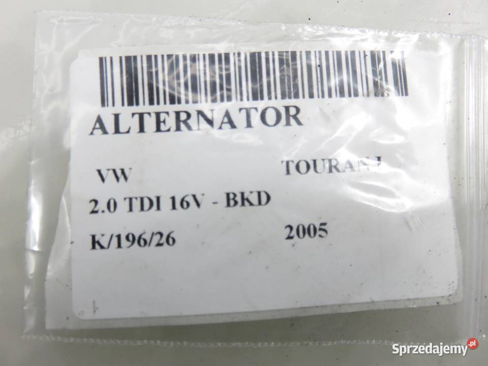 ALTERNATOR VW TOURAN I 20 TDI 06F903023F