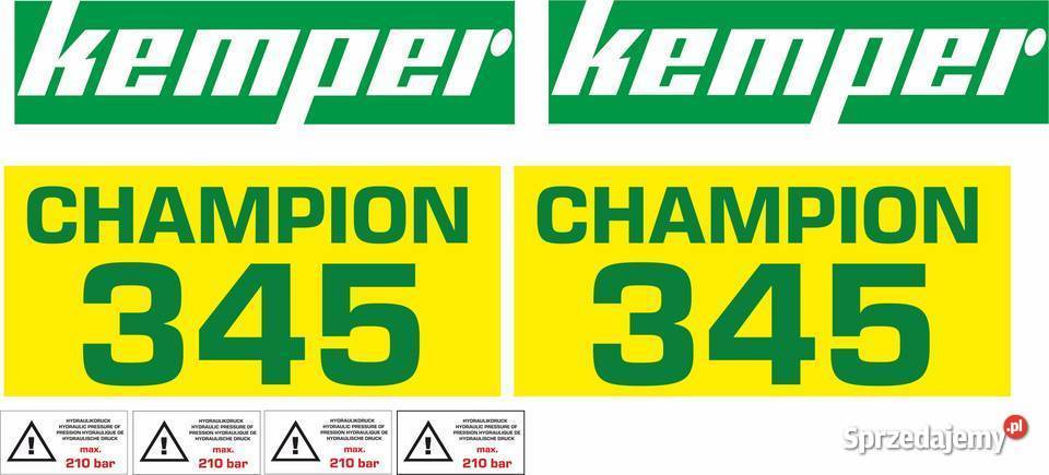 naklejki kemper champion 345 i inne modele Jeżewo