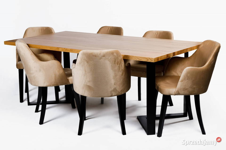 Stół Loftowy LOUIS 160200x90 6 krzeseł Loftowych Stoły z krzesłami małopolskie Kraków