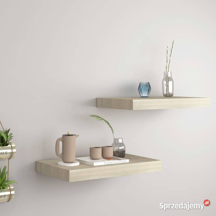 Półki ścienne 2 kolor dębowy 40x23x38 MDF Warszawa