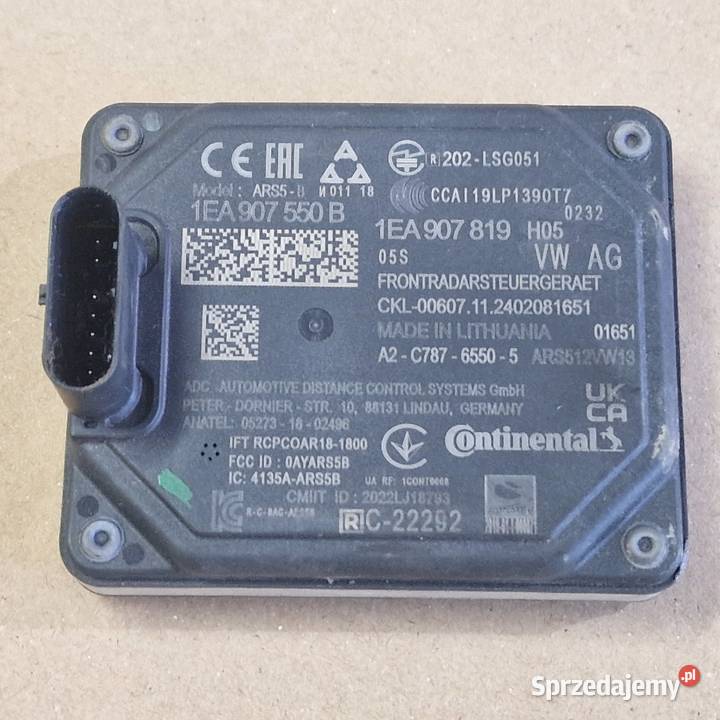 VW SKODA AUDI FORD CZUJNIK ODLEGŁOŚCI RADAR ACC osobowe Bieleń