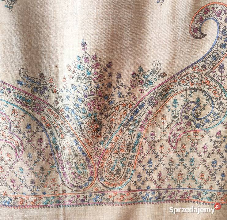 1 Duży szal orientalny haftowany haft paisley zachodniopomorskie Szczecin