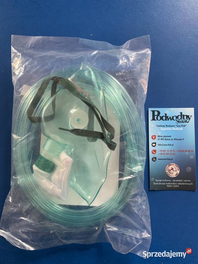 Maska tlenowa z rezerwuarem i drenem 2 sztuki w śląskie