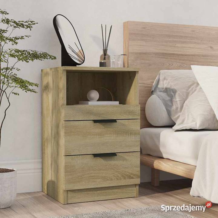 Szafka nocna dąb sonoma materiał Warszawa