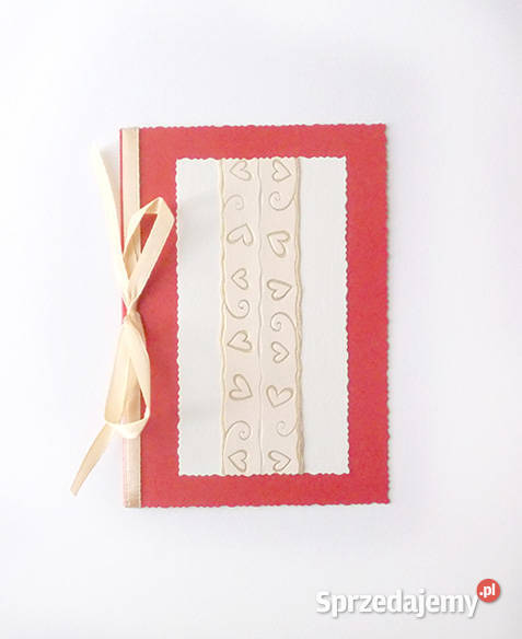 czerwona kartka bez życzeń serduszka kartka na Olsztyn