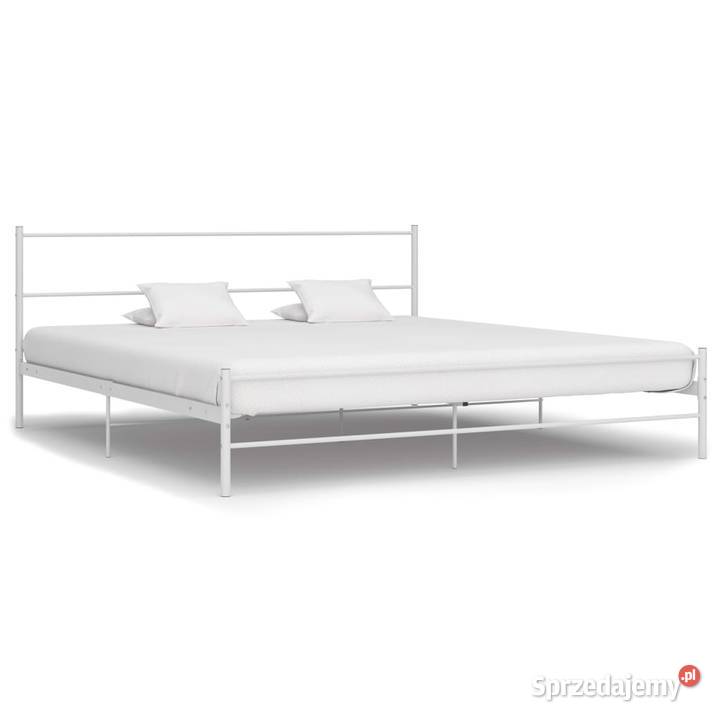 vidaXL Rama łóżka biała metalowa 160 x 200 Warszawa