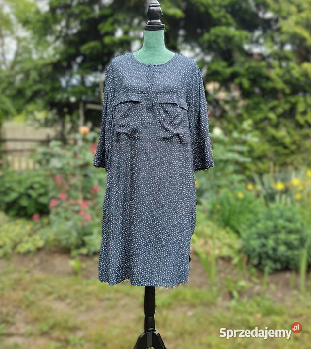 Sukienka prosta granatowa HM 46 3XL plus size zachodniopomorskie Szczecin sprzedam