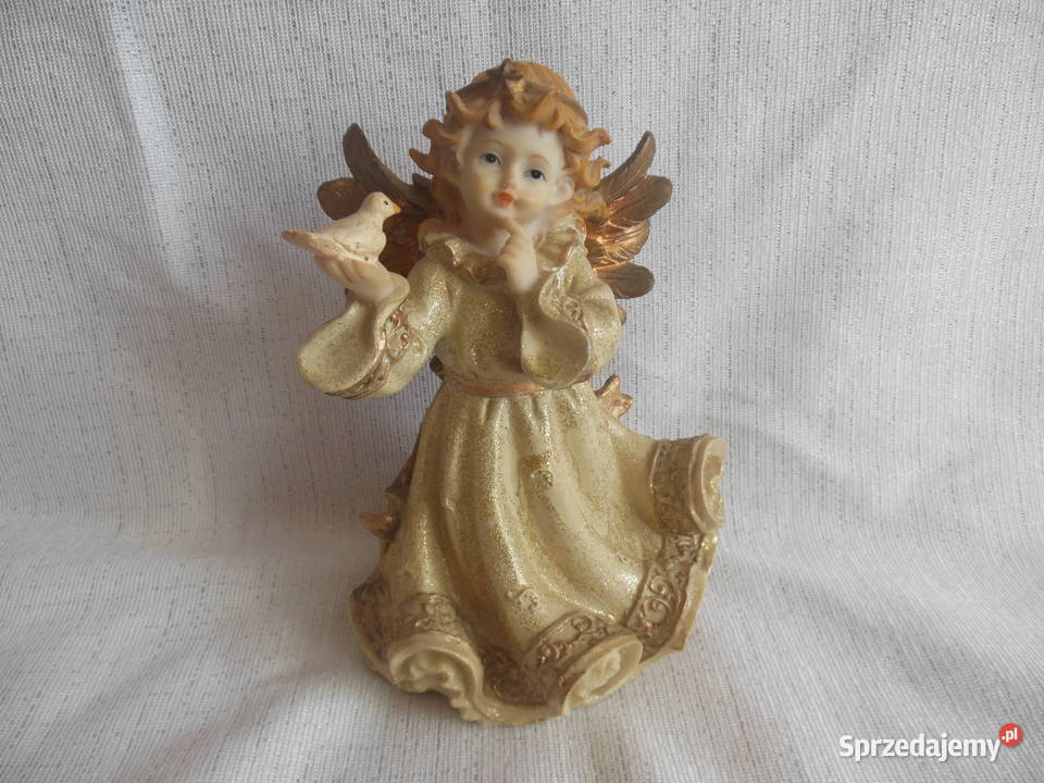 Figurka aniołek z gołąbkiem z tworzywa Kielce