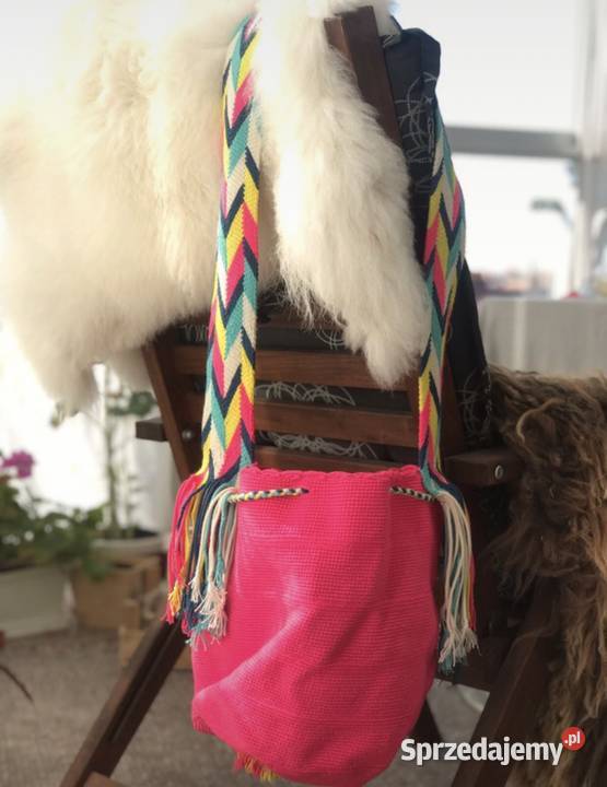 Torba z Kolumbii Wayuu różowa Warszawa