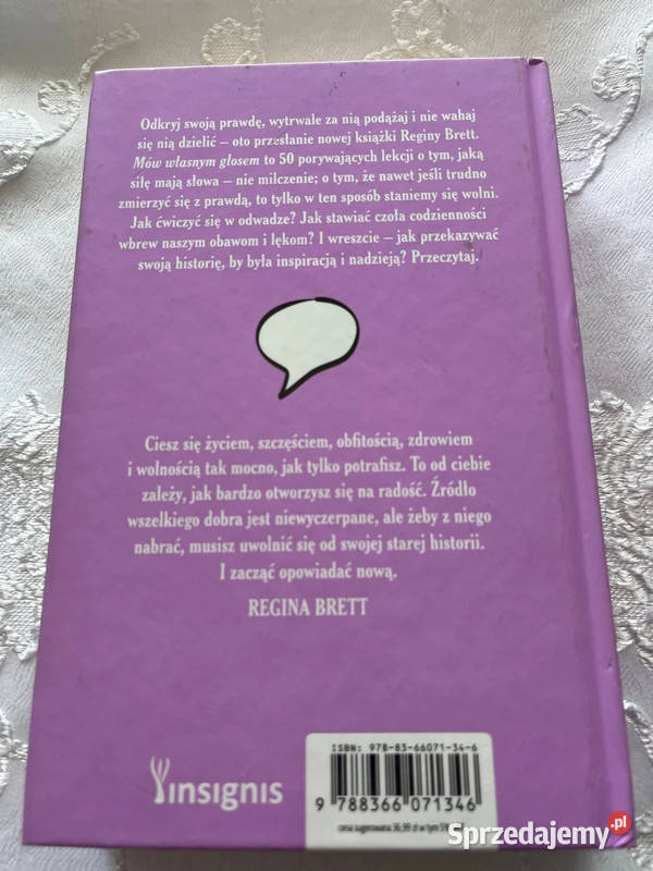 Książka Mów własnym głosem Regina Brett Bielsko-Biała