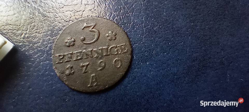 Stare monety 3 fenig 1790 Niemcy srebro Lesko