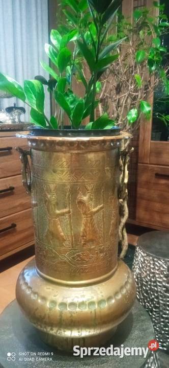 Donica mosiężna stojąca wysoka Pozostałe Pozostałe