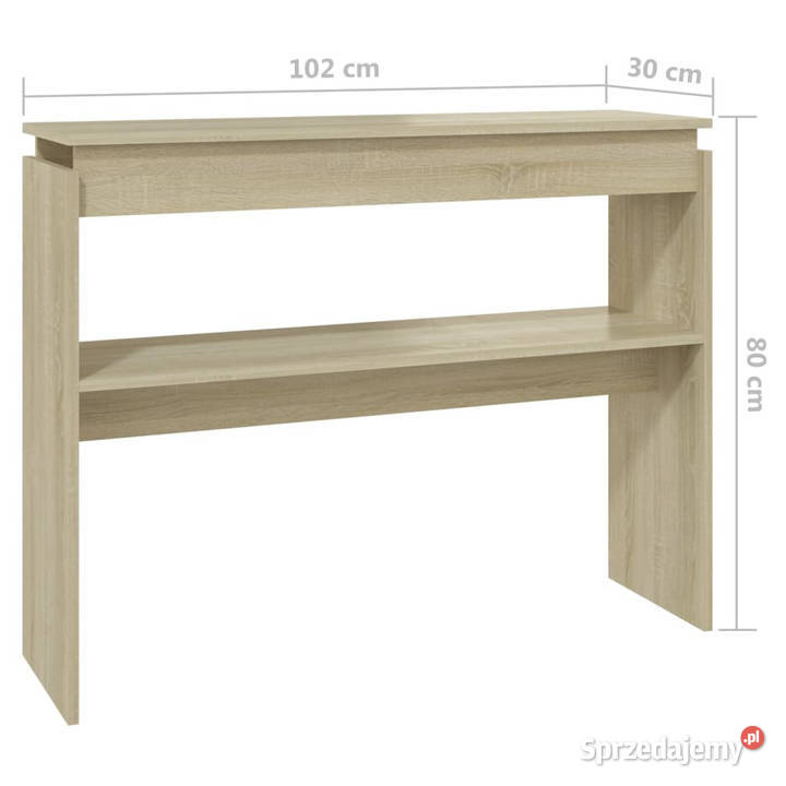 Stolik konsolowy dąb sonoma 102x30x80 WM808326 Warszawa