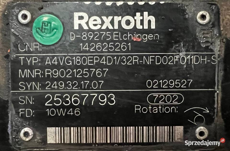 Rexroth A4VG180EP4D1 32R NFD02F011DH S Poznań