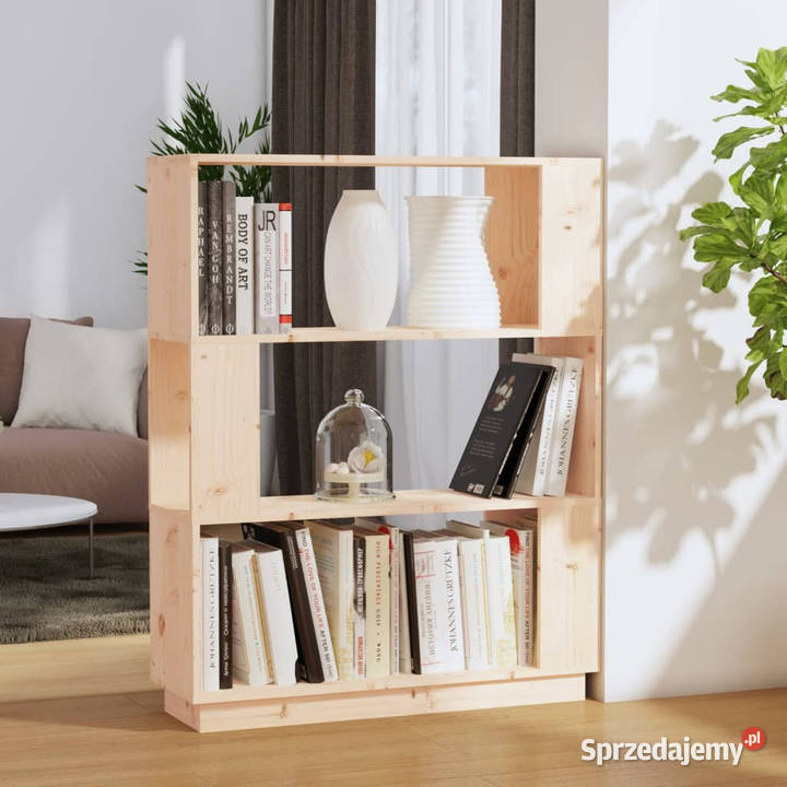 Regał na książkiprzegroda 80x25x101 lite drewno