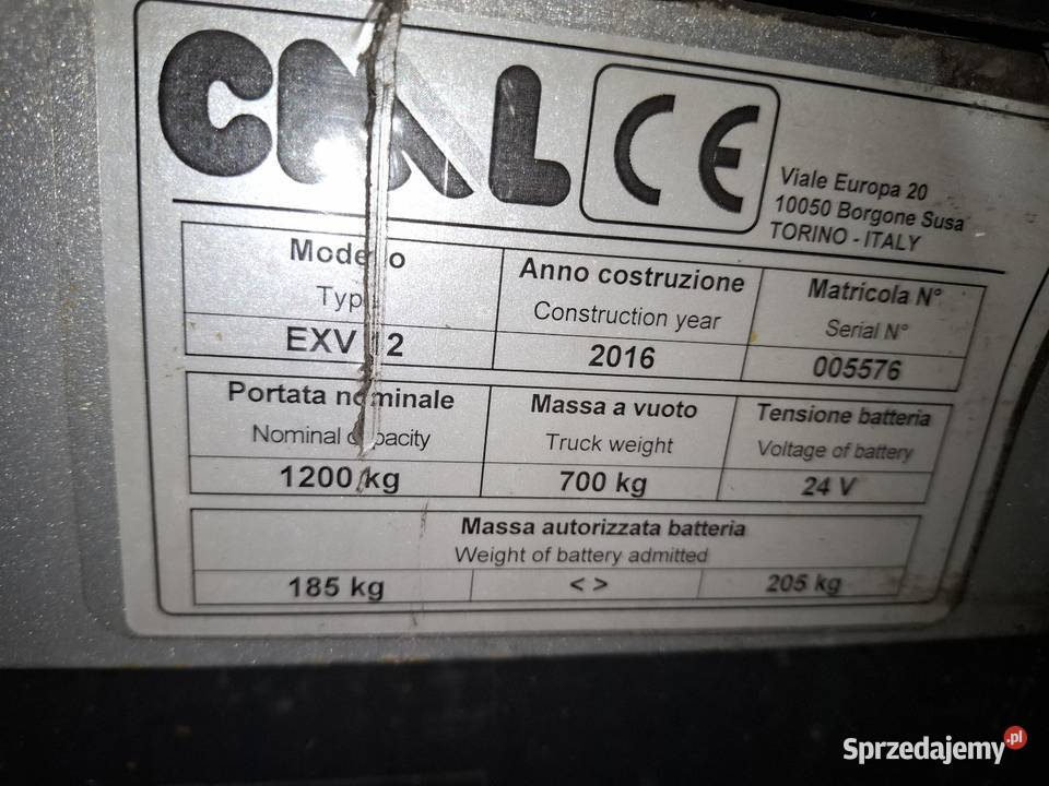 Paleciak elektryczny Still EXV 12 udźwig 12t dolnośląskie Targoszyn sprzedam