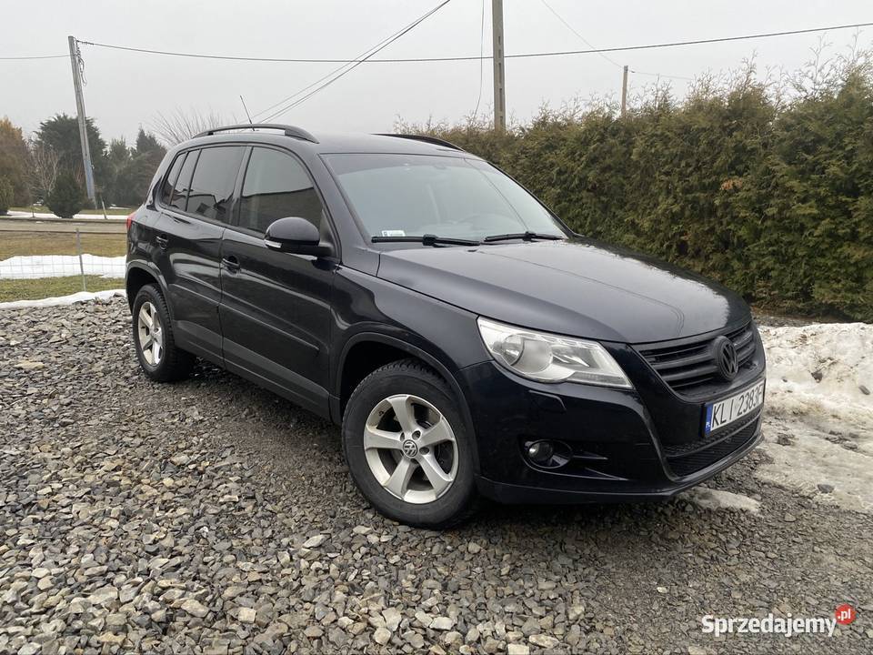 VW Tiguan 5n 2008r 4x4 14tsi ciemne szyby czarny wspomaganie kierownicy małopolskie