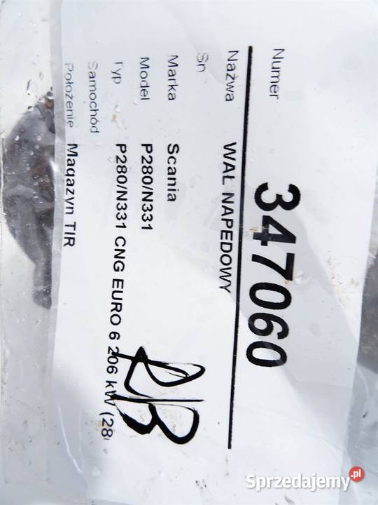 WAŁ NAPEDOWY SCANIA PGRT series Van minibus 93