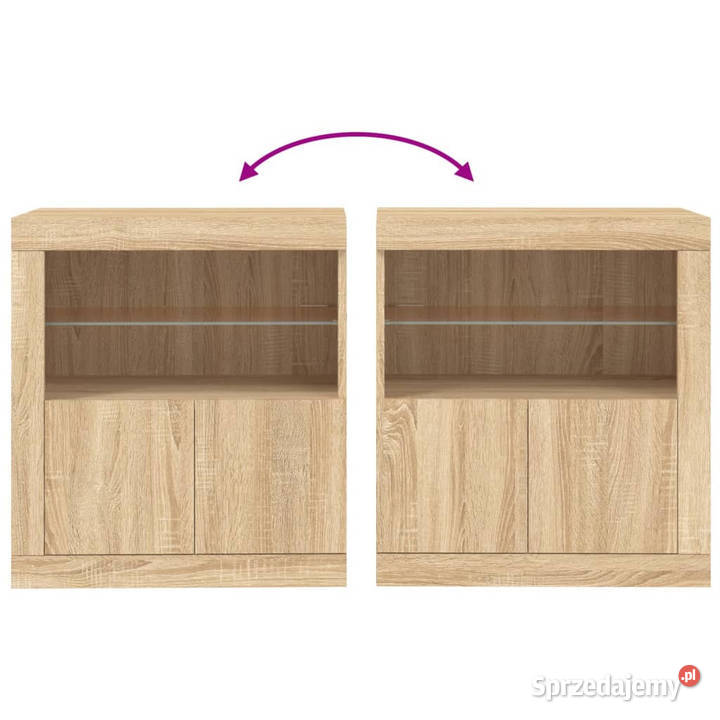 Szafka z oświetleniem LED dąb sonoma 605x37x67 mazowieckie Warszawa