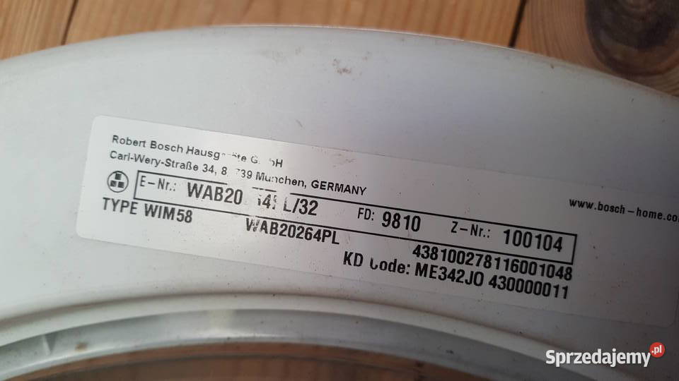 Szkło szkiełko drzwiczek pralki Bosch WAB 20275 Warszawa